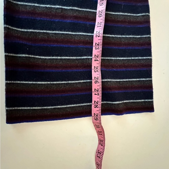 T By Alexander Wang Blue Gray Striped Sleeveless 100% Merino Wool Dress XS-S - Picture 13 of 14